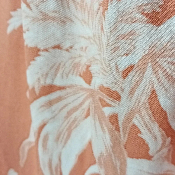 NEW H&M floral cottagecore smocked tie detail halter apricot tropical maxi large - Picture 8 of 11